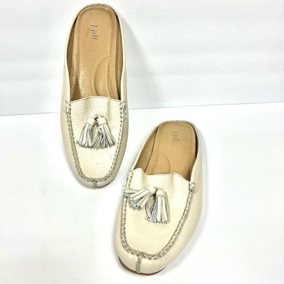 J Jill cream colored slip on leather loafers. Size 9 - Picture 1 of 7
